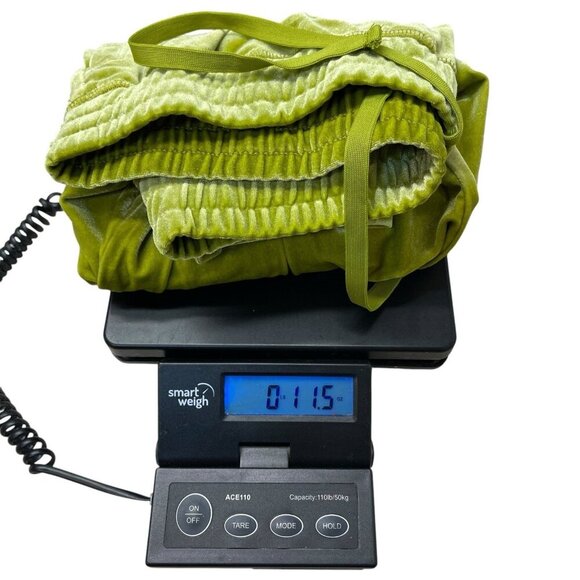 Fabletics Women's Daria Luxe Velour Pocket Joggers Crushed Velvet Lime Green M - Picture 7 of 7